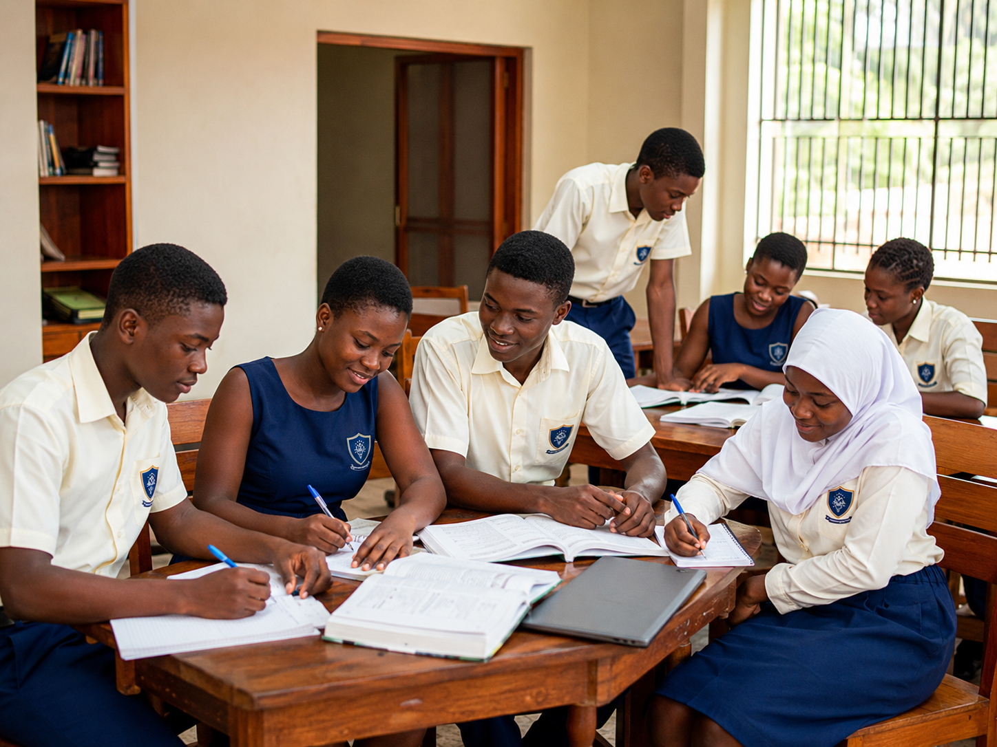 Expert College students studying together in a classroom